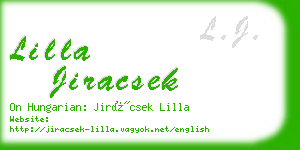 lilla jiracsek business card